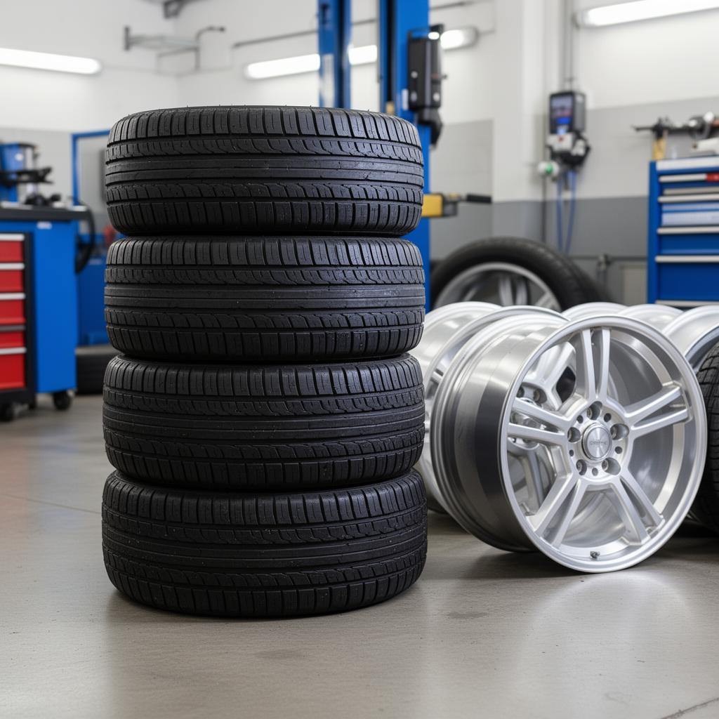 Set complet de anvelope montate