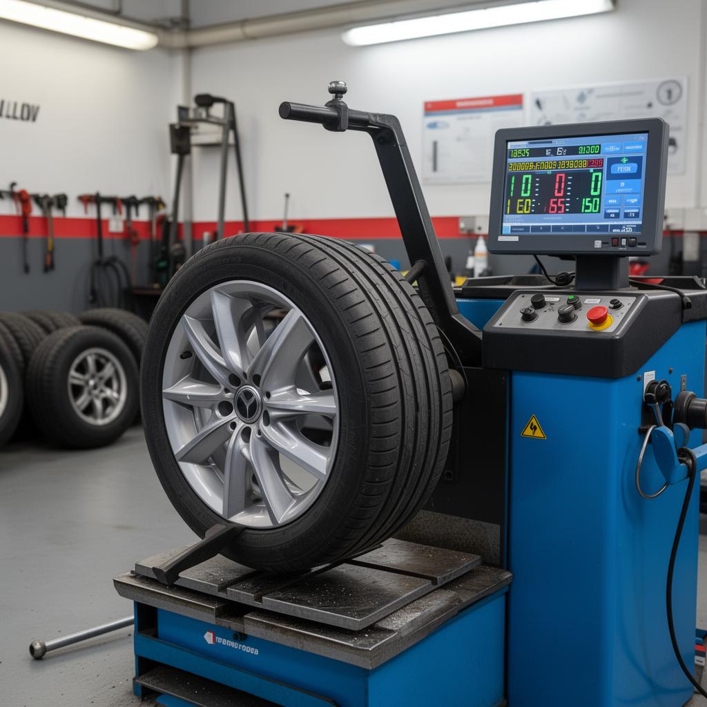 Echilibrare roți pe stand profesional