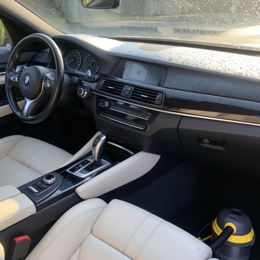 Interior auto curățat profesional